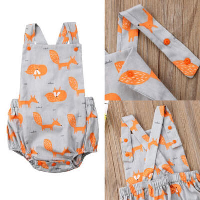 

Newborn Baby Boy Girl Infant Fox Cotton Romper Bodysuit Jumpsuit Outfits Sunsuit