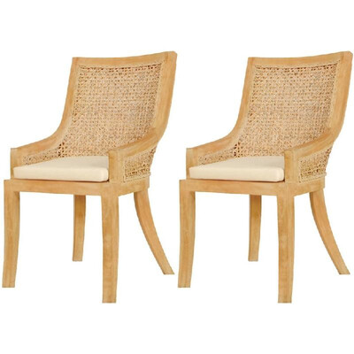 

Dining Chairs 2 pcs Rattan