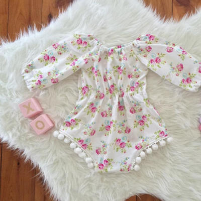 

AU Toddler Kid Baby Girl Floral Romper Jumpsuit Bodysuit Playsuit Outfit Clothes