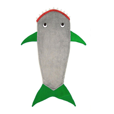 

NeillieN Shark blanket mermaid tail sleeping bag children sleeping bag double flannel children sleeping bagSolid Blanket