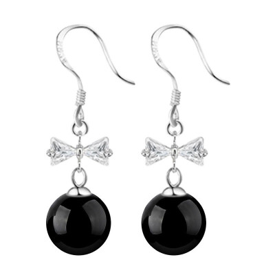 

Red Black Stone Dangle Earrings For Women Cubic Zirconia Eardrop Female Ladies Fashion Jewelry Gift Accessories WHE83