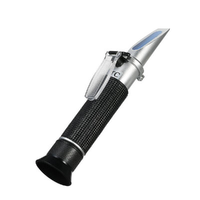 

Thermometer Portable Handheld ATC Alcohol Refractometer Liquor Volume Percent Tester with 0-80 Measuring Range Scanner T0M3P2O2