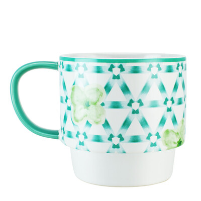 

COSTA coffee family - ceramic mug - flower Yang new summer - green 350ml