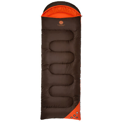 

Heavenly Rock HighRock outdoor spring&autumn three seasons envelope camping with a hat can be spliced ​​sleeping bag fir 350g left open brown