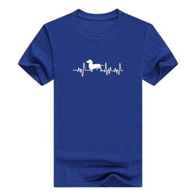 

Dachshund Gifts Dog Lover Heartbeat Weiner Dog Short Sleeve Mens T-Shirt