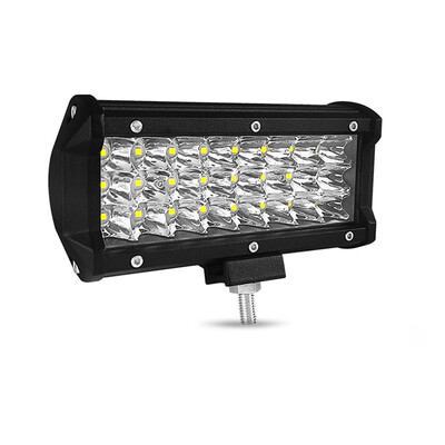 

1pcs working lamp 7-inch car Roof Strip Light 12v 72W 6000K super bright auxiliary driving lights 3-rows 24LED 7200lm headlight
