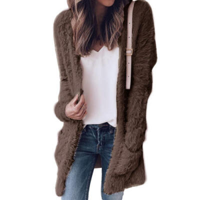 

Fashion Women Cardigan Fur Jacket Outerwear Tops Winter Warm Sweater Fluffy Coat