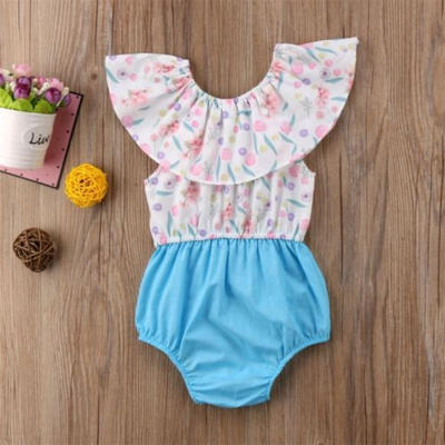 

Infant Newborn Baby Girl Romper Bodysuit Off Shoulder Jumpsuit Clothes Outfits