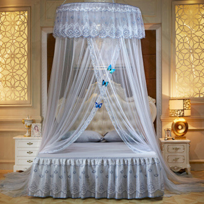 

Commonly Used Dome Princess Mosquito Net Insect Bed Canopy Netting Lace Embroidery Round Mosquito Nets