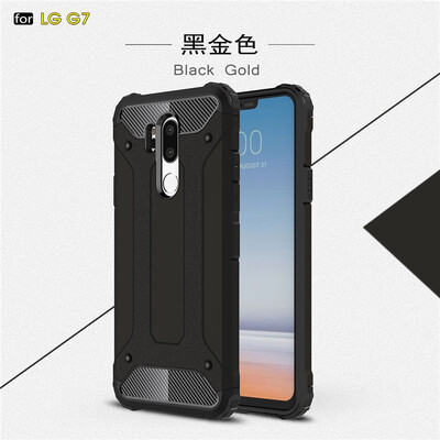 

Fivice LG G7 case Luxury Silicone Diamond Armor PC Hard Shell Phone Case