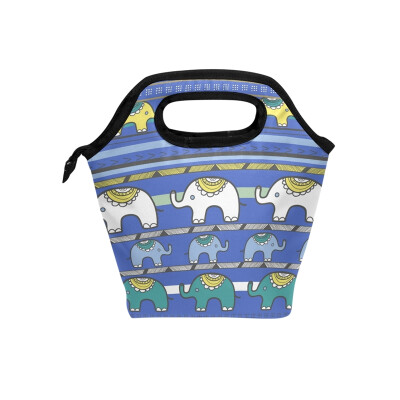 

Lunch Bag Tote Bag Cute Elephant Travel Picnic Organizer Lunch Holder Handbags Lunch Bag Box for Office