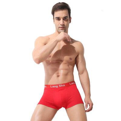 

Langsha LangSha 4 red underwear Benming men&39s shorts cotton waist in the waist at the end of 180XXL code