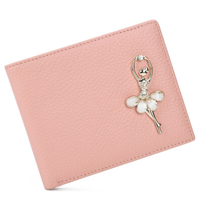 

Scarecrow MEXICAN Women&39s Wallets Sweet Jacket Cowhide Short Wallet Two Little Wallet Ballet Girl MXD30494L-03 Pink