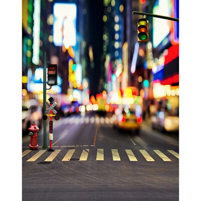 

Sidewalk Night Photo Backdrop 57FT Vinyl Fabric Cloth Digital Printing Photo Background for Birthday s-2234