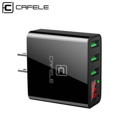 

Cafele 3 Ports USB Charger LED Display Charger USB EU US Plug USB Charger Max Output DC 5V 3A USB Wall Charger