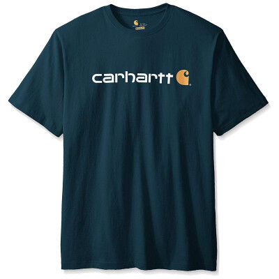 

Carhartt Mens Big & Tall Signature Logo Short Sleeve Midweight Jersey Graphic