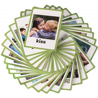 

66 pc- Verbs Flash Cards-English word learning card&pocket size flash card for Preschool children-English Vocabulary Cards