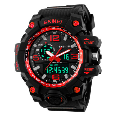 

skmei watch sports running double display luminous electronic watch black trumpet