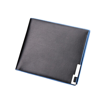 

Trendy Pure Color Men Short Open Cash Photo Card Wallet