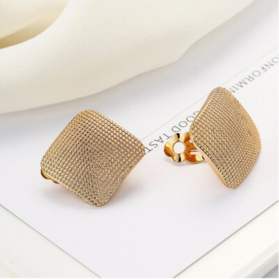 

Lovely girl square ear clip unique design wedding earrings fashion accessories handmade combination