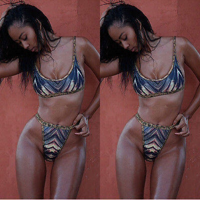 

Women Swimwear Bandage Bikini Set Push-up Padded Bra Bathing Suit Swimsuit