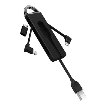 

3 in 1 Expansion USB Cable with Key Chain Hidden Charging Data Line Storage Box