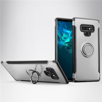 

Fivice Samsung Galaxy Note 9 case PC metal ring shell magnetic car bracket TPU phone case