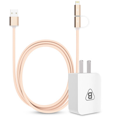 

BIAZE 5V / 2A Charger + Lightning / Micro 2-in-1 мобильный телефон для передачи данных кабель зарядки K2 золотая поддержка Apple Andrews Samsung просо Huawei M2 + K2