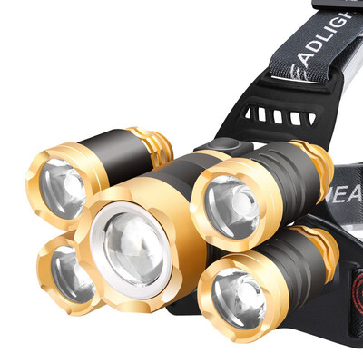 

NeillieN Headlamp fishing light searchlight5xT6 LED Headlampcamping light Outdoor lightingInduction headlamp18650 battery