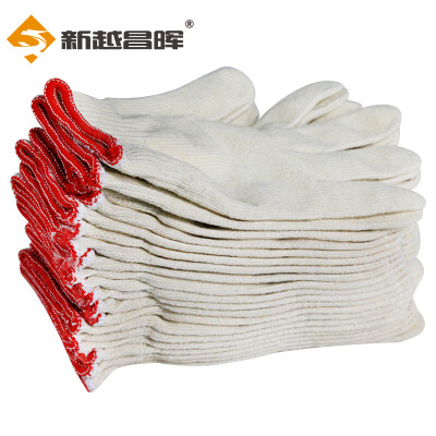 

Xinyue Changhui labor insurance gloves white line gloves protective gloves thick wear-resisting work gloves cotton gloves 12 pairs of s7011