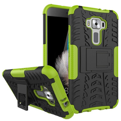 

Fivice Zenfone 3 52 inch ZE520KL Case TPU anti-fall tire pattern back clip bracket phone case
