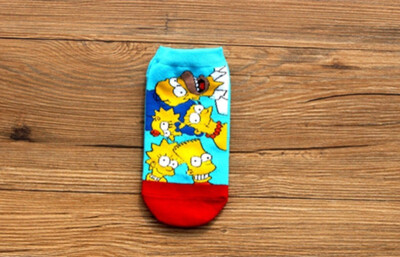 

LIONZONE Women Cotton Cartoon Cute Fashion Funny Socks Simpson Boat Socks Novelty Invisible Happy Socks Hot Sale