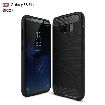 

Fivice Samsung Galaxy S8 plus case Luxury brushed carbon fiber TPU soft shell