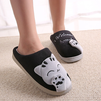 

Cute kitty anti-slipt warm cotton slippers