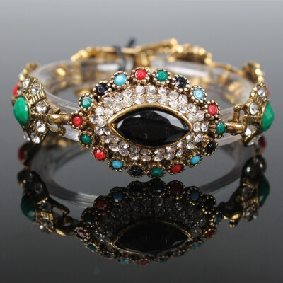 

National style retro Chinese style full of diamond cut bracelet Jewelry Nepal manual