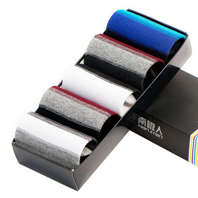 

Antarctic socks men socks anti-off sports business men socks men&39s cotton socks in the tube socks 5 pairs of mixed gift box N725X male color