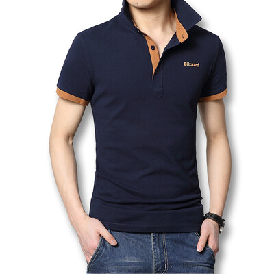 

New 2016 Fashion Men Polos T Shirts Slim Fits Casual T Shirts Flowers Collars Fake Pockets New T Shirts Men Tops Tees Free Shipping
