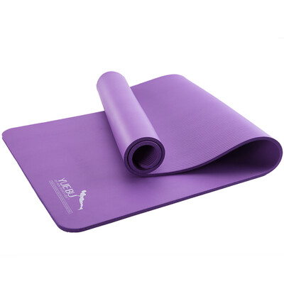 

Yue Yue (yuebu) beginner 185 * 80cm lengthening non-slip fitness pad yoga mat 10mm leather lock gray