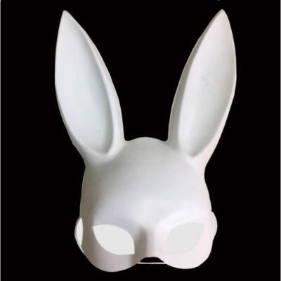 

UK Black Halloween Cosplay Easter Bar Ball Masquerade Bunny Rabbit Face Mask