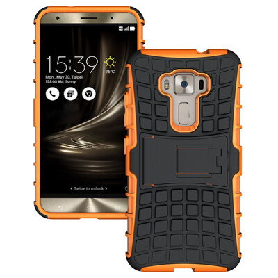 

Fivice Asus Zenfone 3 52 inch ZE520KL Case TPU anti-fall tire pattern back clip bracket phone case