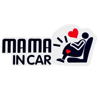 

Carlisle CT-20 car stickers personalized reflective car stickers mothers pregnant women stickers MAMA IN CAR interactive white