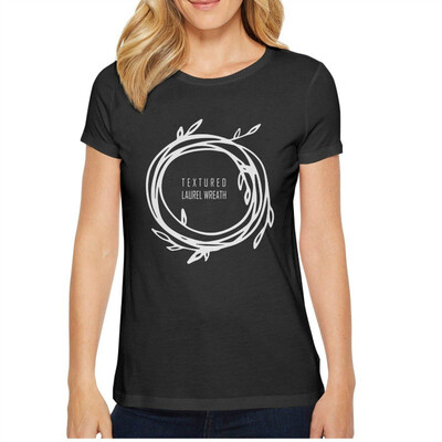 

lingxxshow Textured Laurel Wreath Spring Wreath Cool Design Short Sleeve Womens Tee Shirts