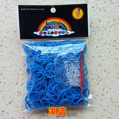 

Three SEMBEM rainbow hair about 100 portable multi-color high elastic stretch rubber band elasticity easy to break