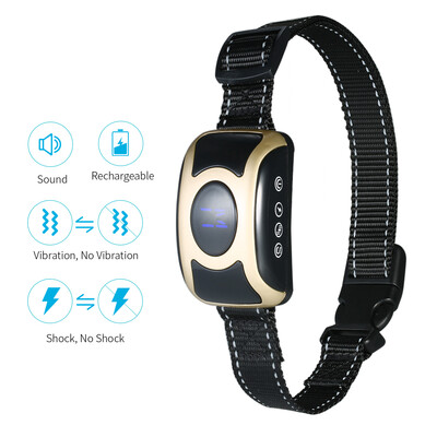 

Bark Collar Rechargeable Anti-Barking Collar with BeepVibrationHarmless Shock Modes for Stop Small Medium Large Dogs Barking