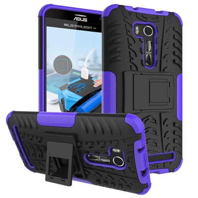 

Fivice Asus Zenfone Go 55 ZB551KL Case TPU anti-fall tire pattern back clip bracket phone case