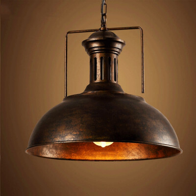 

Baycheer HL421583 Antique Rust Single Light 16 Wide Bowl Shape LED Pendant Light
