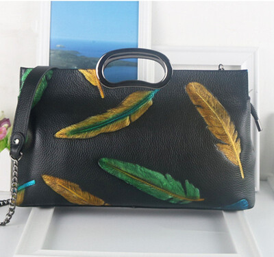 

Ladies Genuine Leather Bags For Women First layer cowhide Luxury Handbags Female Flower Embossed Messneger Bag Brand Totes Bolsa