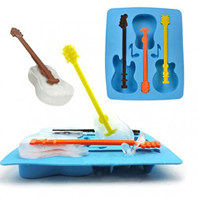 

UpperX Silicone Ice-Cube Trays Guitar Shaped Candy Mold Maker Bar Drinking Kitchen Accessories