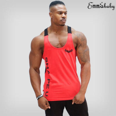 

Emmababy US Men Muscle Sleeveless Shirt Tank Top Bodybuilding Sport Fitness Vest