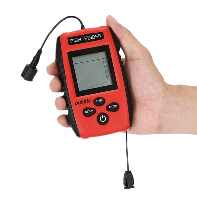 

Hot Sale Alarm 100M Portable Sonar LCD small Fish Finders Fishing lure Echo Sounder IPX4 200KHz 45 degree Fishing Finder